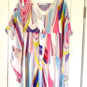 NWT Trina Turk Silk dress, swim cover up size 6
